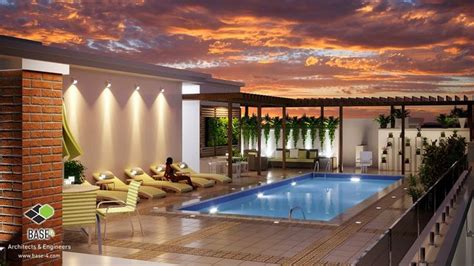 HOTEL ROOFTOP POOLS: DESIGN CONSIDERATIONS - Base4 | Pool house designs ...