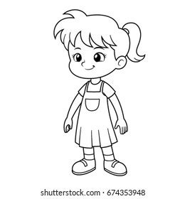 146,522 Cartoon Outline Girl Royalty-Free Photos and Stock Images | Shutterstock