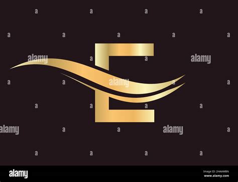 Premium Letter E Logo Design with water wave concept. E letter logo design Stock Vector Image ...