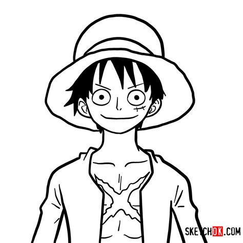 How to draw Monkey D. Luffy face | One Piece | Easy drawings, One piece ...