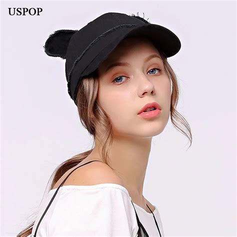 Aliexpress.com : Buy USPOP 2018 NEW design women baseball cap Cute ear 100% cotton soft baseball ...