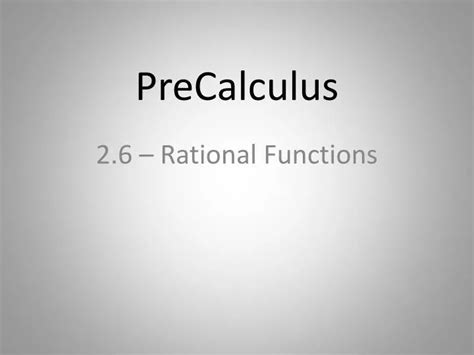 PPT - PreCalculus PowerPoint Presentation, free download - ID:2855381