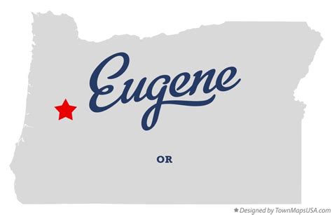 Map of Eugene, OR, Oregon