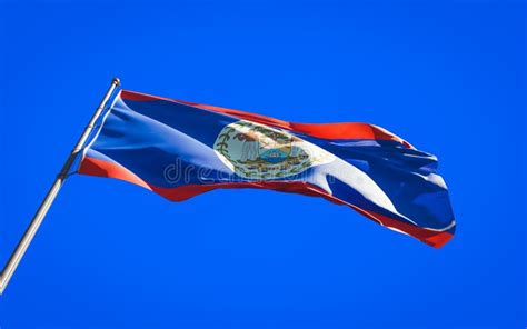 Belize Flag Color on Background Stock Illustration - Illustration of ...