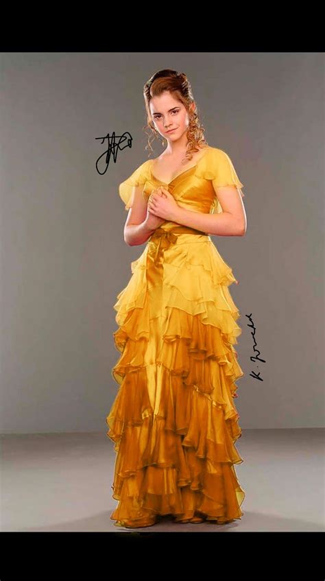 Hermione granger Yule ball yellow dress | Harry potter outfits, Harry potter kids, Emma watson dress