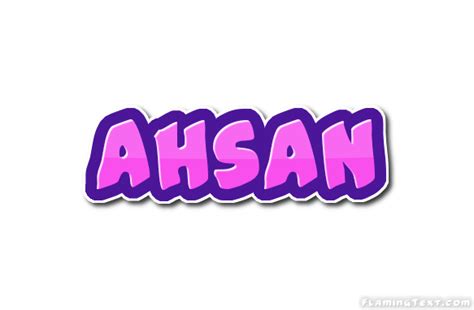 Ahsan Logo | Outil de conception de nom gratuit à partir de texte ...