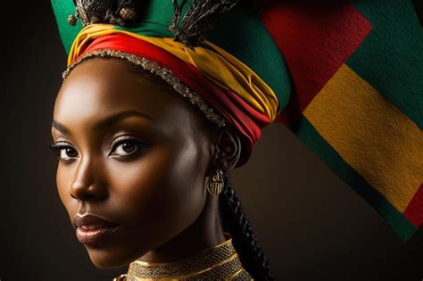 Premium Photo | Black history month red yellow green background the colors of africa african ...
