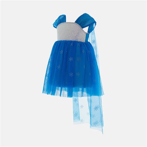 Go-Glow Light Up Blue Party Dress with Sequined Snowflake Glitter and ...