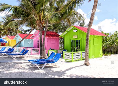 Colorful Beach Huts On Maldives Stock Photo (Edit Now) 113334022