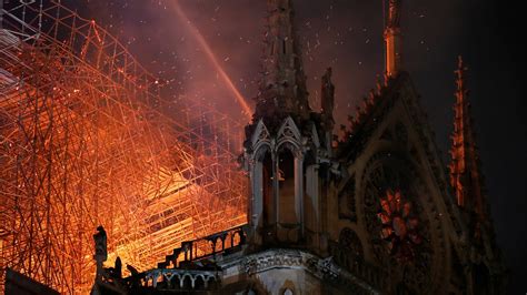 Fire engulfs Notre Dame Cathedral in Paris, spire collapses, towers ...