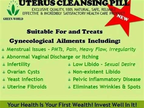 Uterus cleansing pill