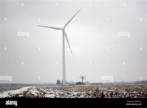 A wind turbine is seen in Melancthon Township, Ont., on Sunday, Nov. 16 ...