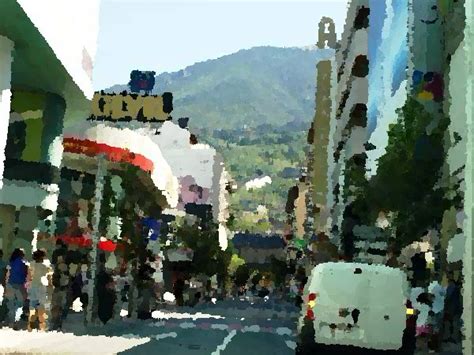 Best Pyrenees Photos: Shop in Andorra-a-Velha - Pyrenees - Oil Paint Filter