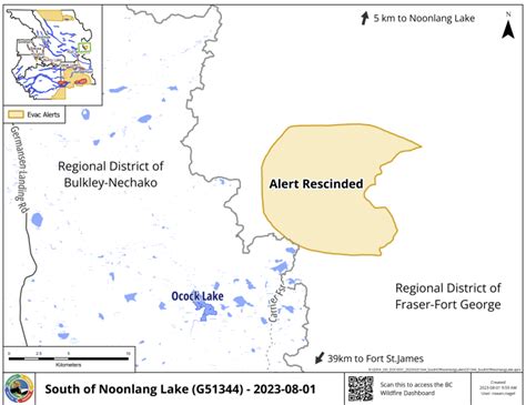 Regional Districts of Fraser-Fort George, Bulkley-Nechako rescind Noonlang Lake evacuation ...