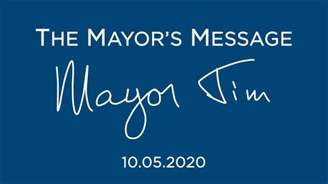 The Mayor's Message - 10.05.2020 - YouTube