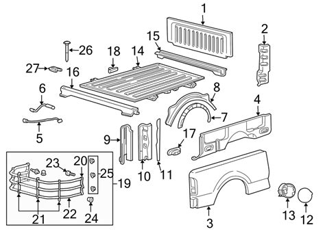 Ford F-150 Front support. Truck Bed Panel Brace - 4L3Z99279A29AA ...