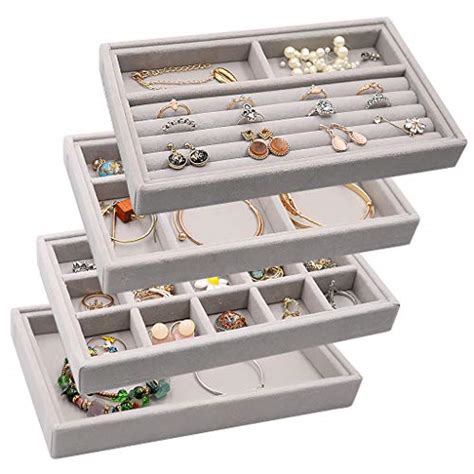 Velvet Jewelry Drawer Inserts Trays, Earring Organizer Best ...