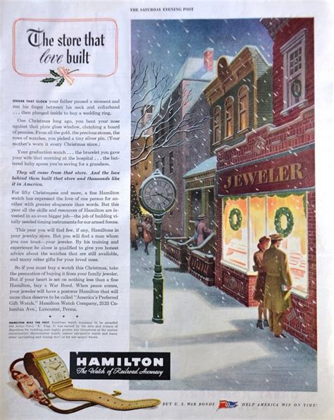 Hamilton Christmas advertisement from 1943 ‹ Strickland Vintage Watches