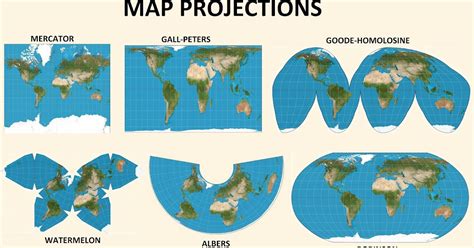 Practical Geography Skills: Map Projections: The meaning and examples