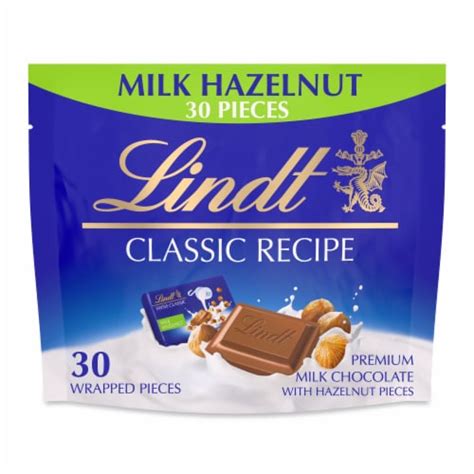 Lindt CLASSIC RECIPE Hazelnut Milk Chocolate Candy Pouch, 1 pouch / 6 ...