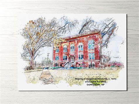 Franklin County Courthouse, Charleston, Arkansas Art Print — She Studios