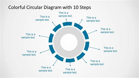 10 Step Colorful Circular Diagram for PowerPoint - SlideModel