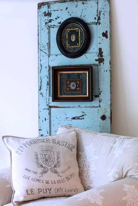 30 Modern Wall Decor Ideas Recycling Old Wood Doors for Unique Room Design