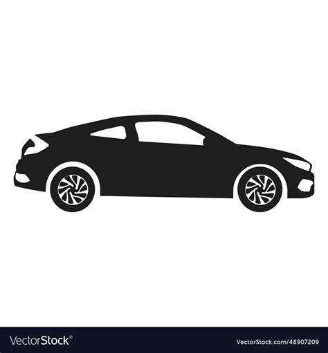 Luxury car side view silhouette Royalty Free Vector Image