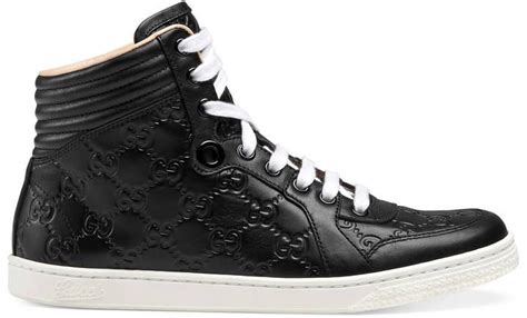 Gucci Signature high-top sneaker | High top sneakers, Sneakers, Black ...