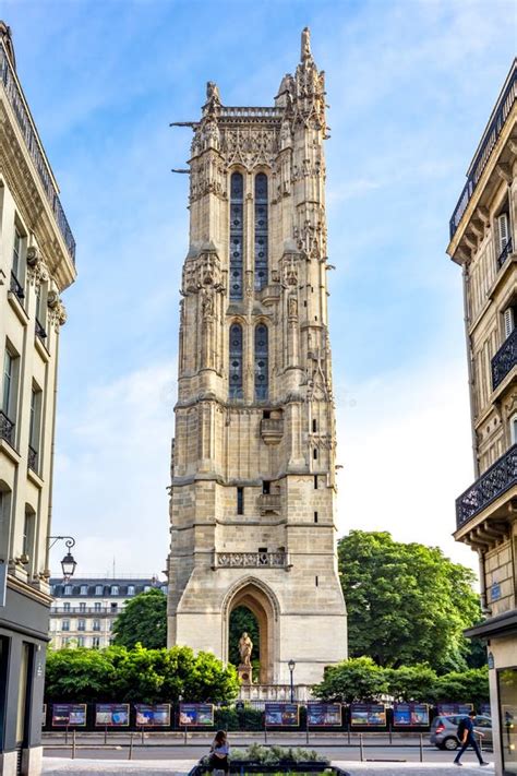 Saint-Jacques Tower, Paris, France Editorial Stock Image - Image of high, cathedral: 137928459