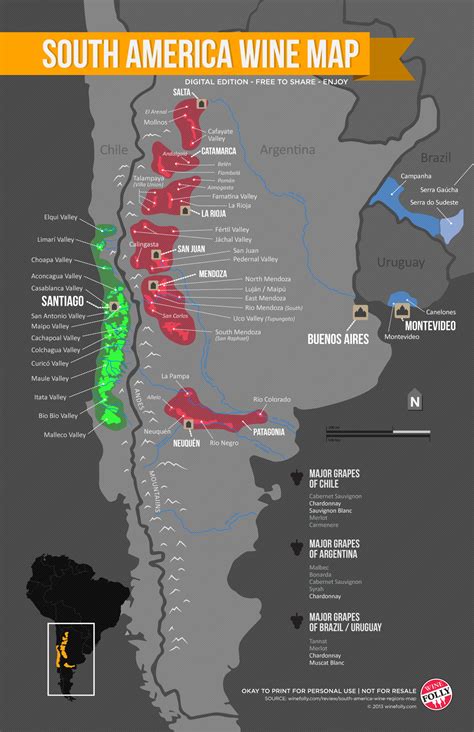 South America Wine Regions Map | Wine Folly