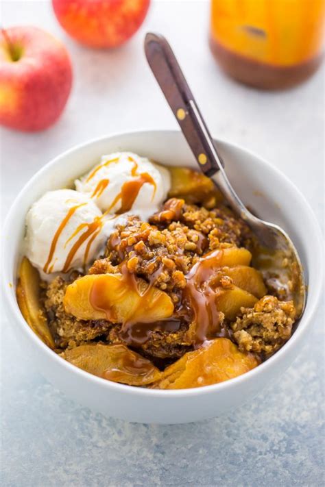 Salted Caramel Apple Crisp - Baker by Nature