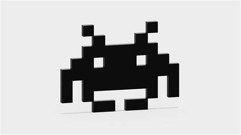 3D model Space Invaders Alien VR / AR / low-poly | CGTrader