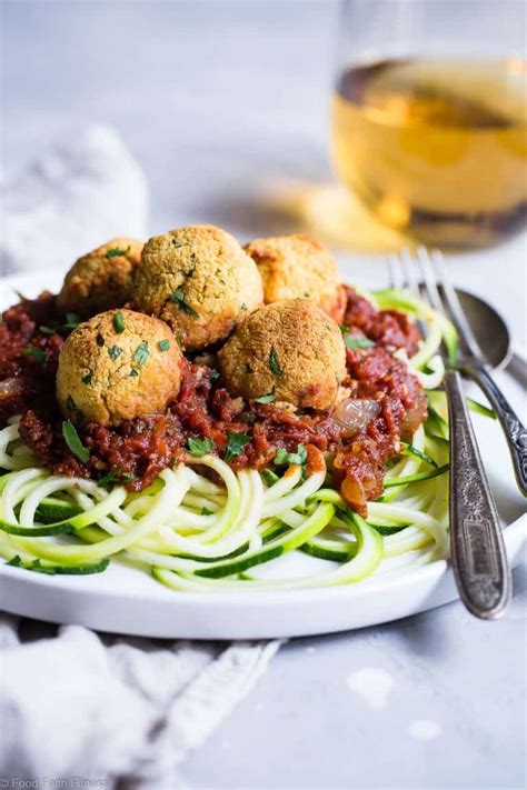 Gluten Free Vegan Chickpea Meatballs with Tomato Sauce | Food Faith Fitness