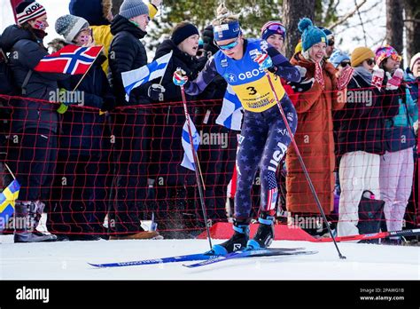 USA's Jessie Diggins in action during the women's under 50km at the ...