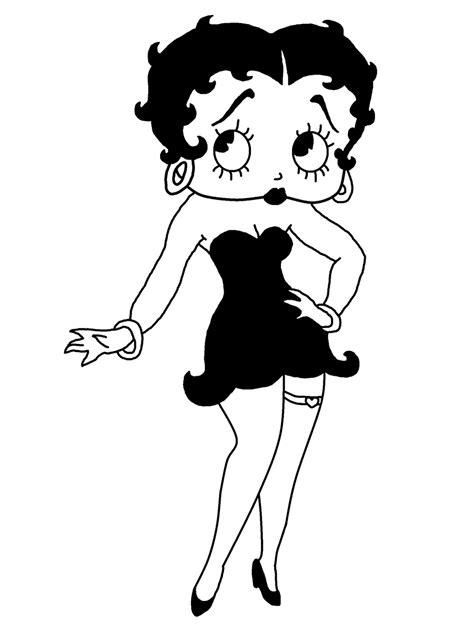 Betty Boop (Black and White) by stephen718 on DeviantArt