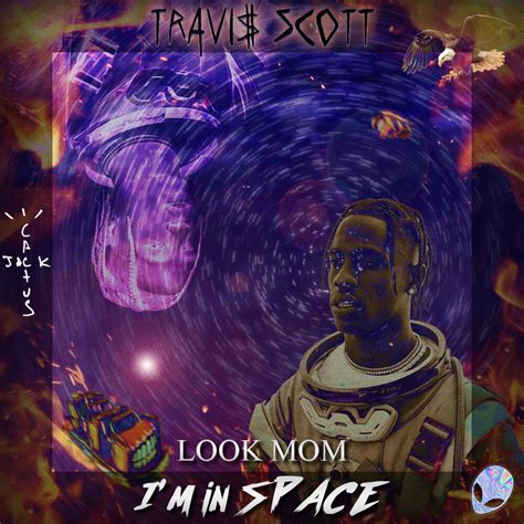 ArtStation - "Look Mom I'm In Space" - Travis Scott (Album cover art ...