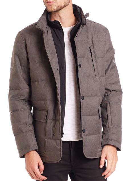 Lyst - Tumi Quilted Blazer Jacket in Gray for Men