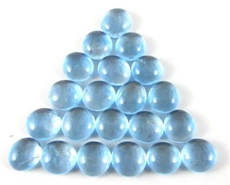 Gaming Stones Crystal Light Blue Glass Stones (Qty 23-27) in 4" Tube