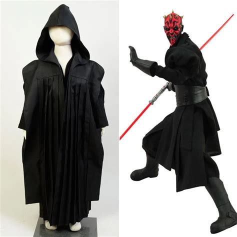 Star Wars Darth Maul Cosplay Costume Jedi Tunic Robe Cloak Halloween Cosplay Costumes For ...