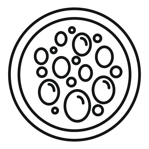 Cell icon outline vector. Petri dish 14838759 Vector Art at Vecteezy