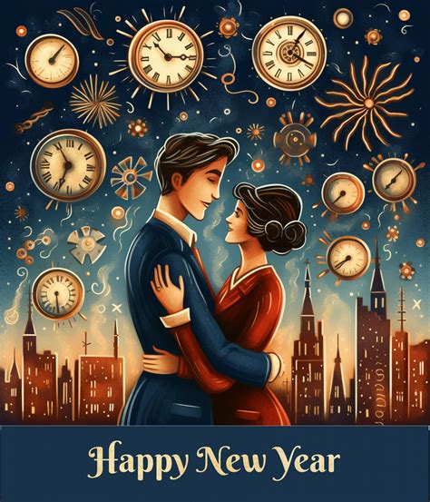 Romantic Couple New Year Art Free Stock Photo - Public Domain Pictures