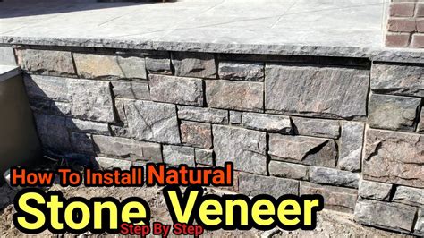 How To install Natural Stone Veneer - Step By Step , - YouTube