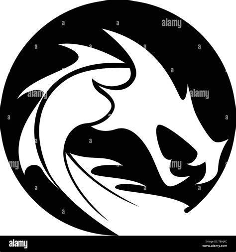 dragon logo template vector illustration Stock Vector Image & Art - Alamy