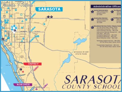 Sarasota County Map - Travel - Map - Vacations - TravelsFinders.Com