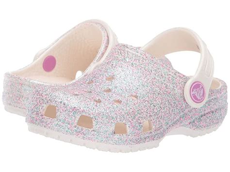 Crocs Kids Classic Glitter Clog (Toddler/Little Kid) (Unicorn Oyster Glitter) Kids Shoes. Crocs ...