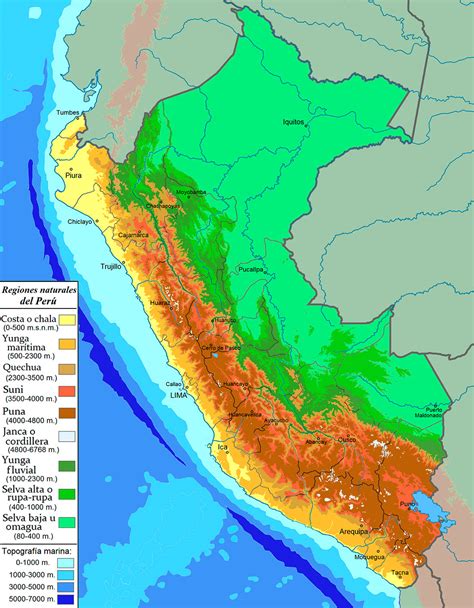 Map of Peru - Peru Aves