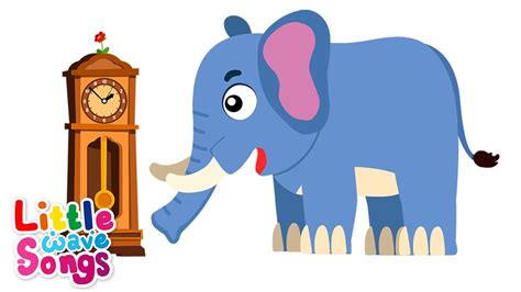 🐘 Hickory Dickory Dock with Elephant + More Nursery Rhymes & Kids Songs ...