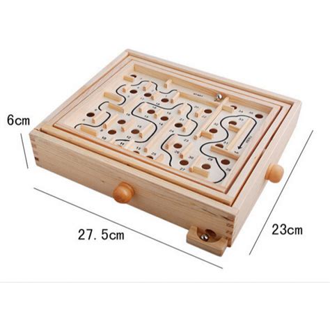 Wooden marble maze