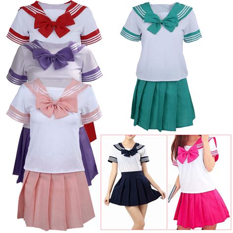 Japanese School Uniform Dress Cosplay Costume Anime Girl Lady Lolita HY ...